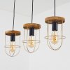 Hodne Hanglamp Natuurlijke kleuren, Zwart, 3-lichts
