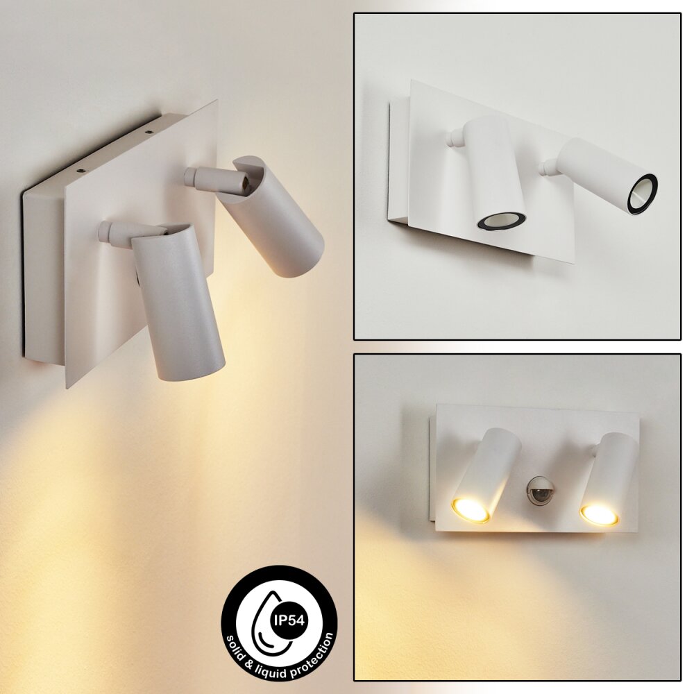 Saeter Buiten muurverlichting LED Wit, 2-lichts, Bewegingsmelder main product photo