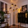 Bathinda Staande lamp Koperkleurig, Zwart, 5-lichts