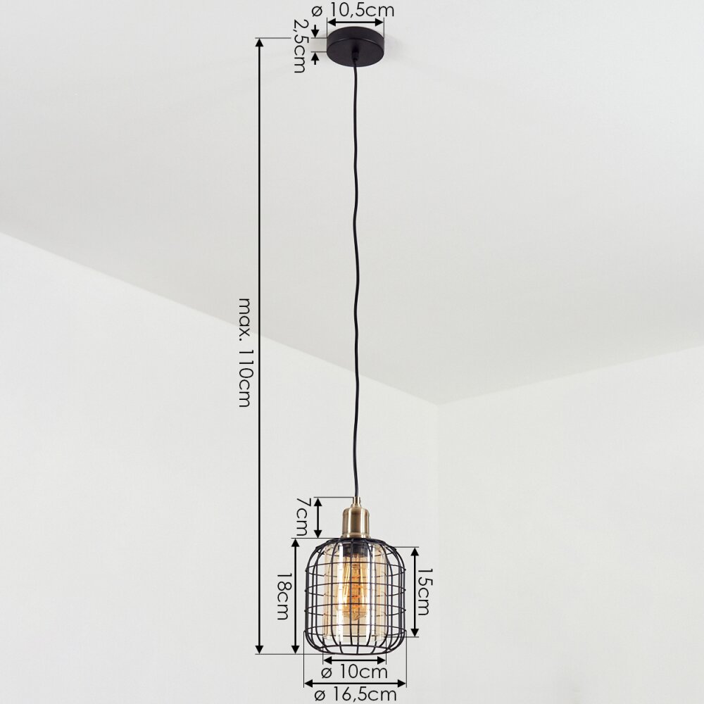 Kiubneko Hanger Zwart, 1-licht