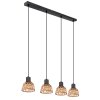 Globo WENNA Hanger Zwart, 4-lichts