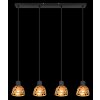 Globo WENNA Hanger Zwart, 4-lichts
