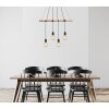 Globo AUSTON Hanger Hout licht, Zwart, 4-lichts