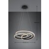 Trio-Leuchten Yara Hanglamp LED Zwart, 1-licht