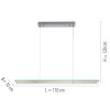 Paul-Neuhaus HELIX Hanglamp LED Aluminium, 2-lichts, Afstandsbediening