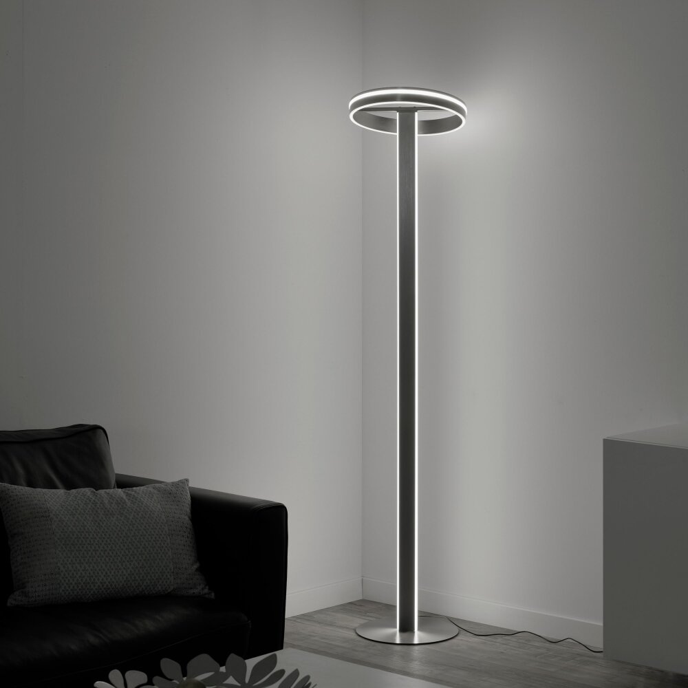 Paul-Neuhaus Q-VITO Staande lamp LED Staal geborsteld, 3-lichts, Afstandsbediening main product photo