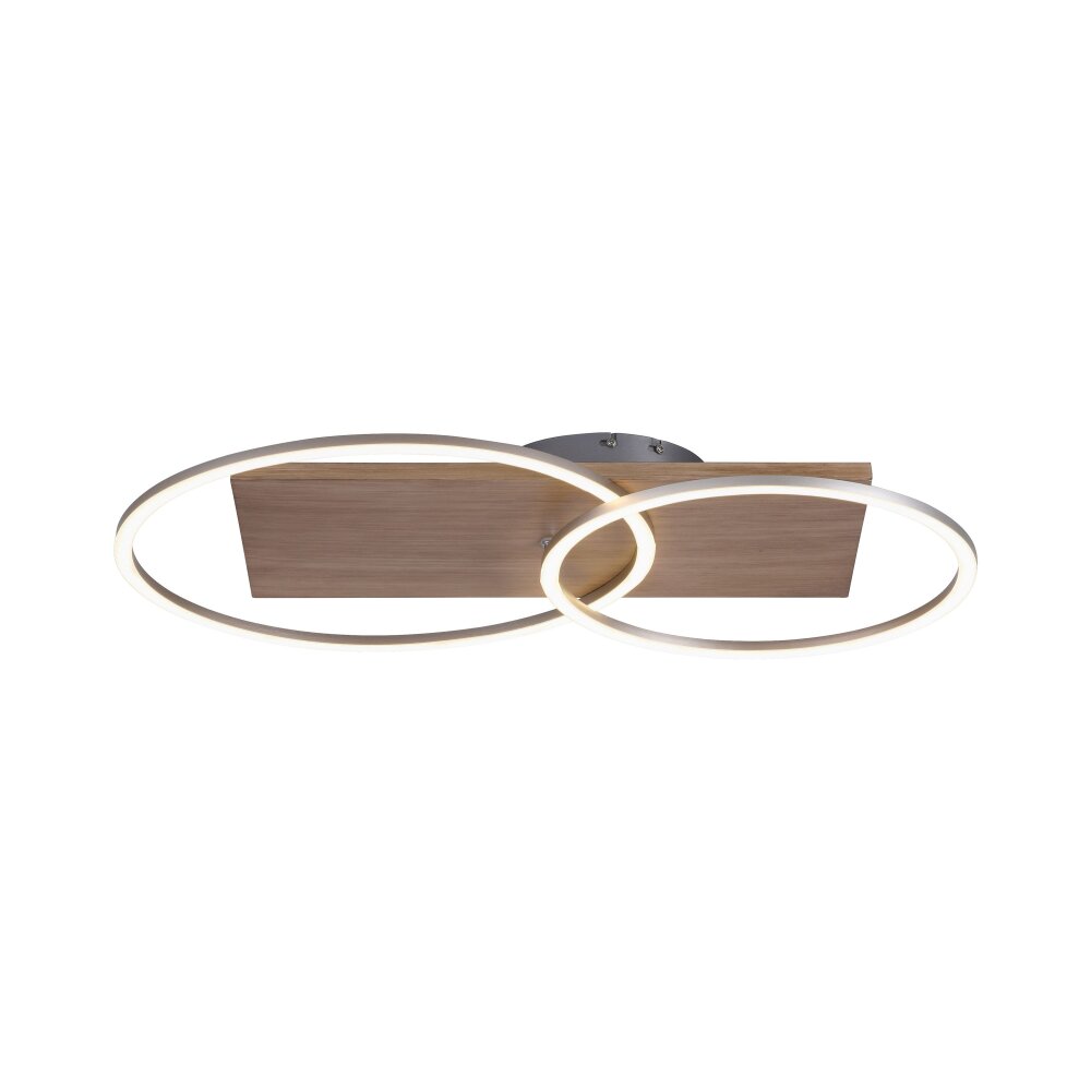 Paul-Neuhaus PALMA Plafondlamp LED Natuurlijke kleuren, Staal geborsteld, 2-lichts, Afstandsbediening main product photo