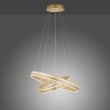 Paul-Neuhaus Q-VITO Hanglamp LED Messing, 2-lichts, Afstandsbediening