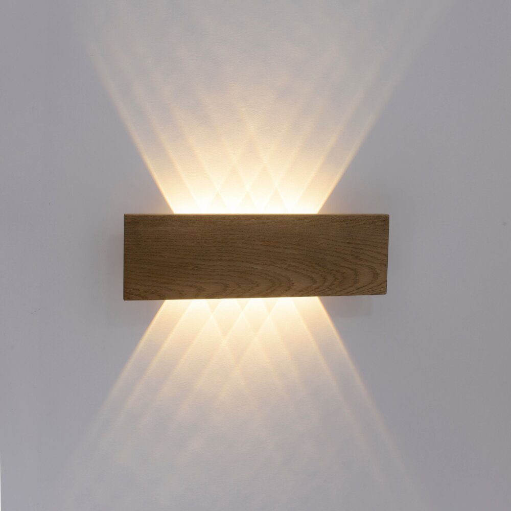 Paul-Neuhaus PALMA Muurlamp Grijs, Hout licht, 10-lichts main product photo