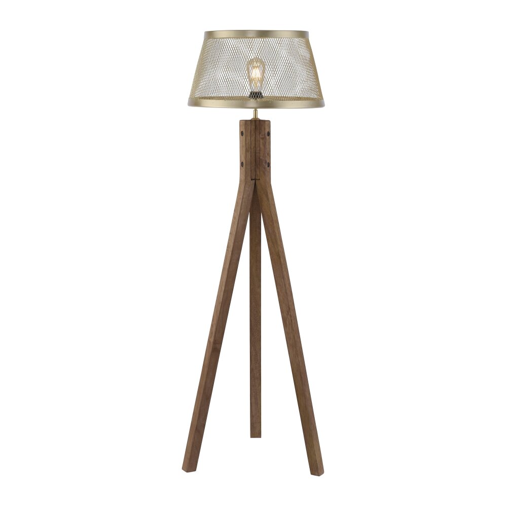 Leuchten-Direkt FREDERIK Staande lamp Hout donker, 1-licht