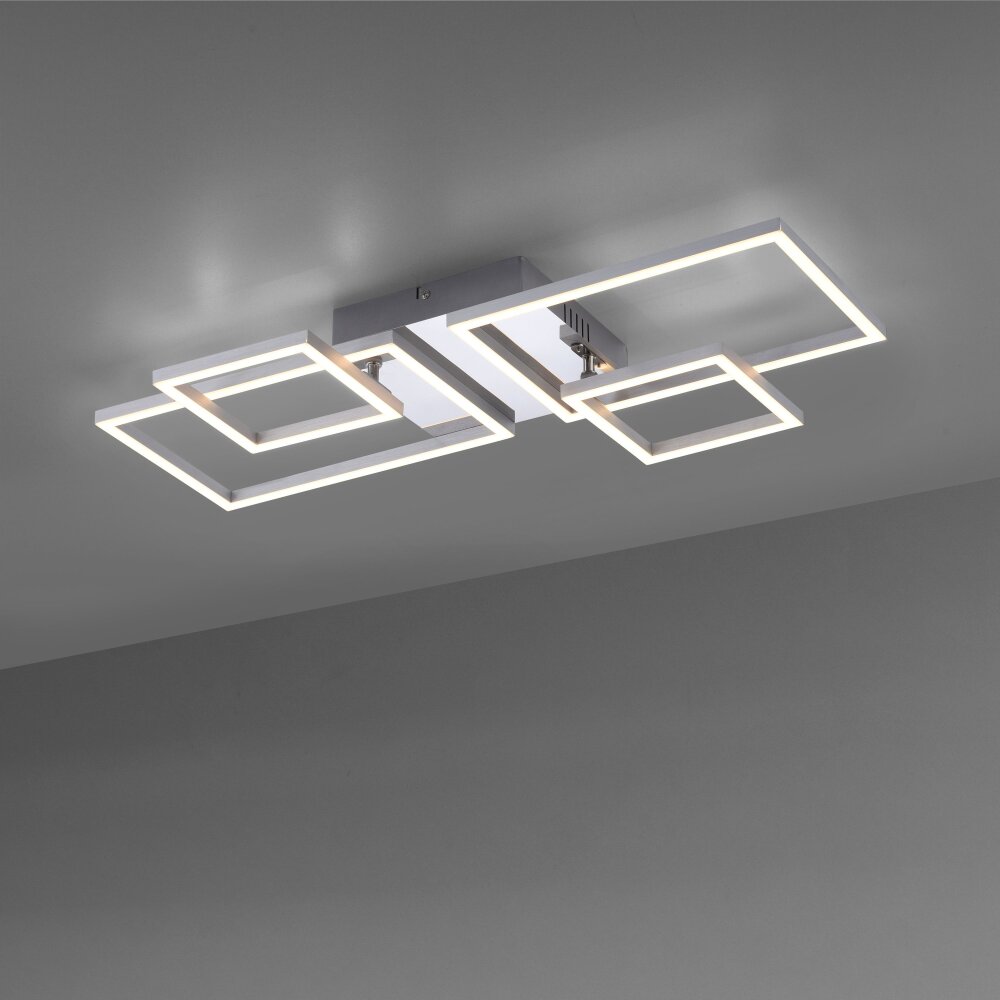Leuchten-Direkt IVEN Plafondlamp LED Staal geborsteld, 2-lichts main product photo