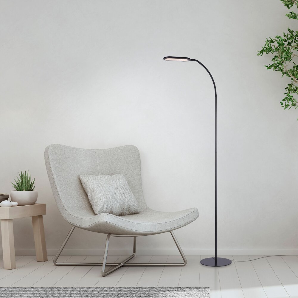 Leuchten-Direkt KELLY Staande lamp LED Zwart, 1-licht main product photo