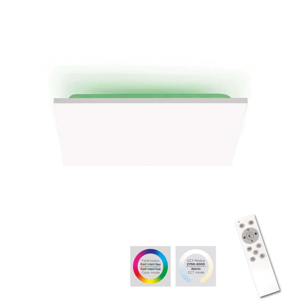 Leuchten-Direkt GUSTAV Plafondlamp LED Wit, 1-licht, Afstandsbediening, Kleurwisselaar main product photo