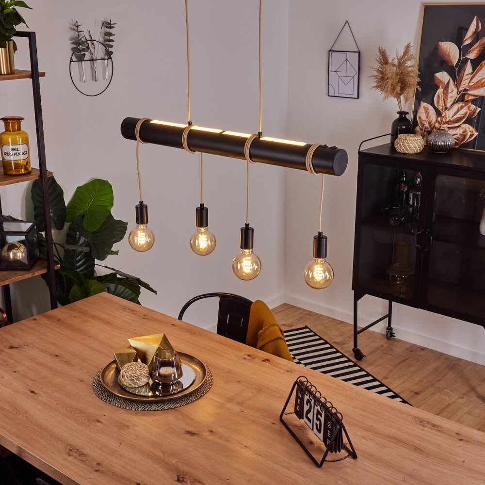 Ozo Hanglamp Champagne, Zwart, 5-lichts main product photo
