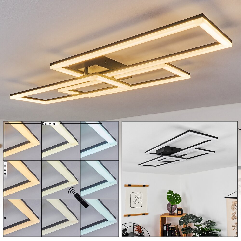 Taleta Plafondlamp LED Zwart, 1-licht main product photo