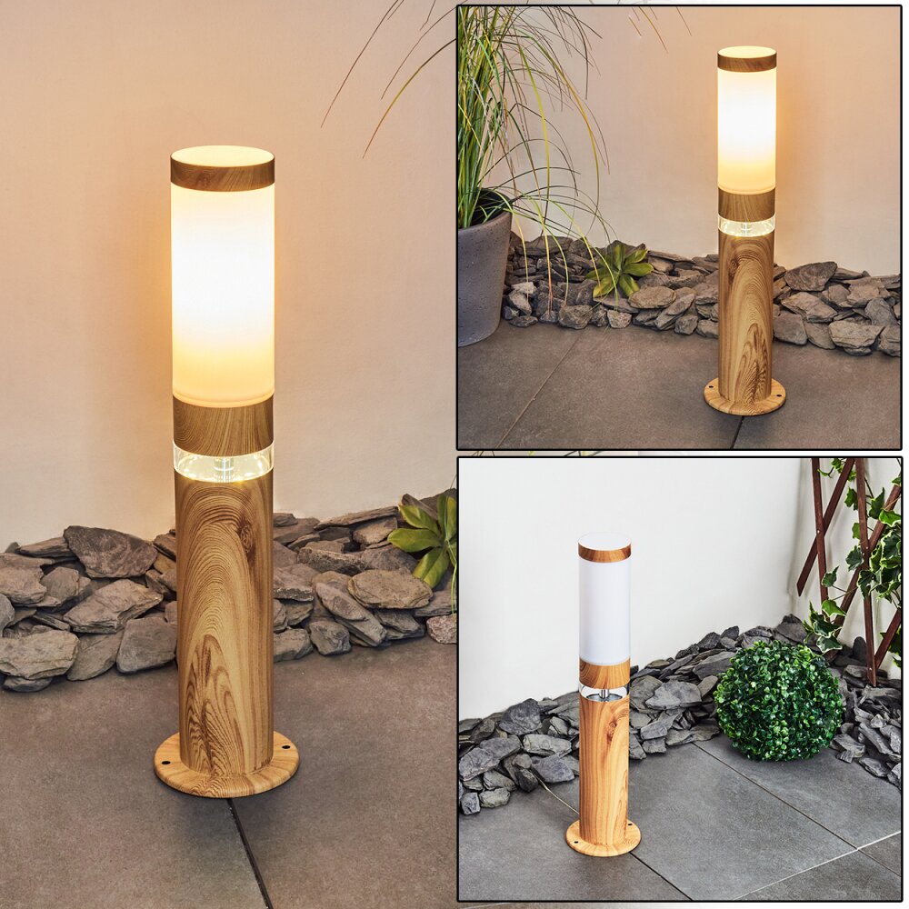 Tise Padverlichting Bruin, houtlook, 2-lichts main product photo