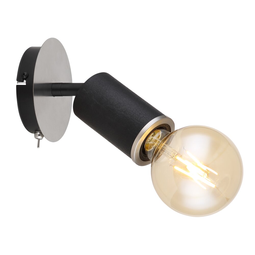 Globo JOSEBA Muurlamp Zwart, 1-licht main product photo