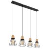 Globo HELENE Hanglamp Zwart, 4-lichts