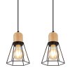 Globo HELENE Hanglamp Zwart, 4-lichts