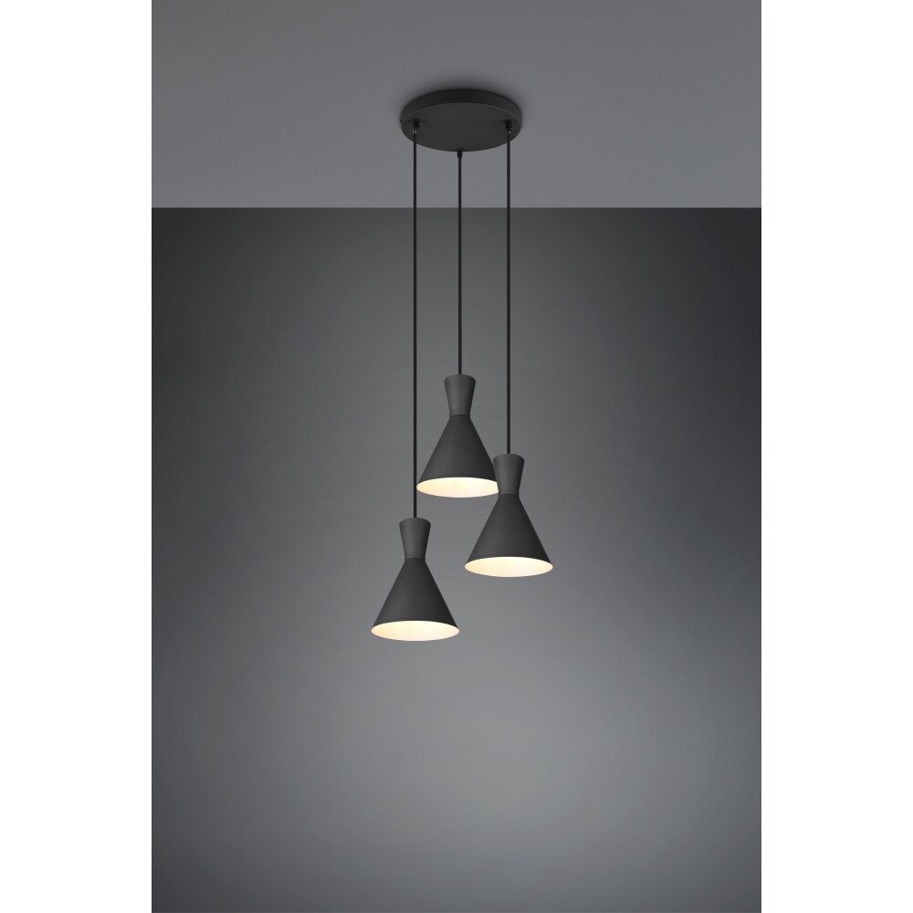 Reality Enzo Hanglamp Zwart, 3-lichts main product photo