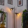 Pehefito Staande lamp Grijs, Hout donker, Zwart, 2-lichts