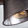Aduard Hanglamp Hout donker, Zwart, 5-lichts