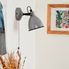 Selki Muurlamp Grijs, Zwart, 1-licht