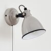 Selki Muurlamp Grijs, Zwart, 1-licht