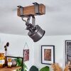 Pehefito Plafondlamp Bruin, Grijs, Zwart, 1-licht