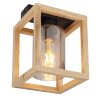 Globo PETTEY Plafondlamp Zwart, 1-licht