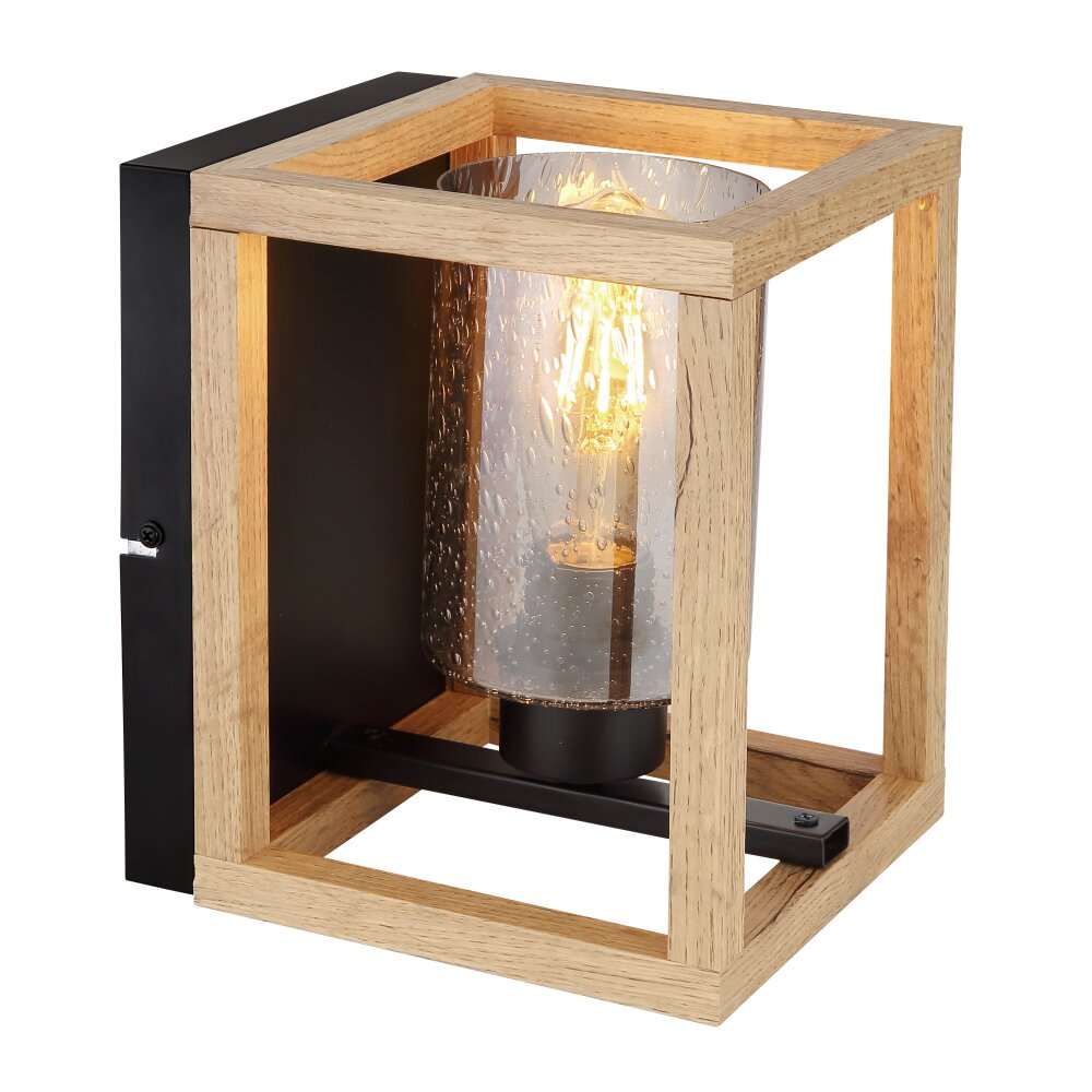 Globo PETTEY Muurlamp Zwart, 1-licht main product photo