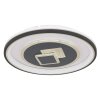Globo SUNDI Plafondlamp LED Zwart, Wit, 1-licht, Afstandsbediening