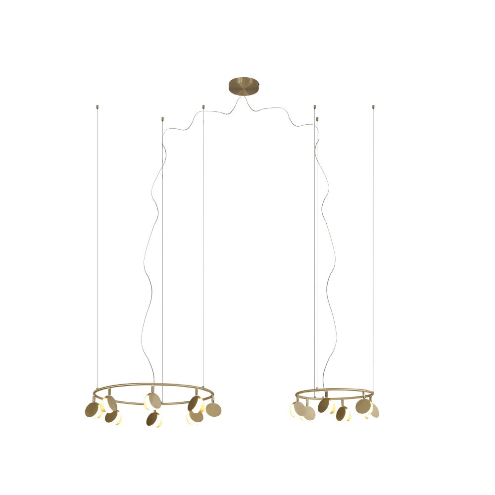 Mantra SHELL Hanglamp LED Goud, 14-lichts main product photo