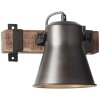 Brilliant-Leuchten Decca Muurlamp Hout donker, Zwart, 1-licht