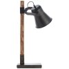 Brilliant-Leuchten Decca Tafellamp Hout donker, Zwart, 1-licht