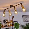 Maidfordo Plafondlamp Messing, Zwart, 4-lichts