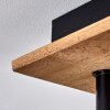 Maidford Plafondlamp Hout donker, Zwart, 4-lichts