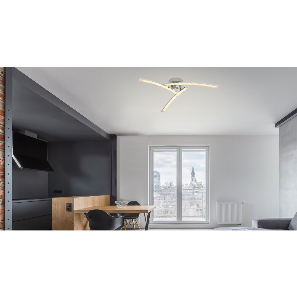 Globo JULES Plafondlamp LED Chroom, 1-licht main product photo