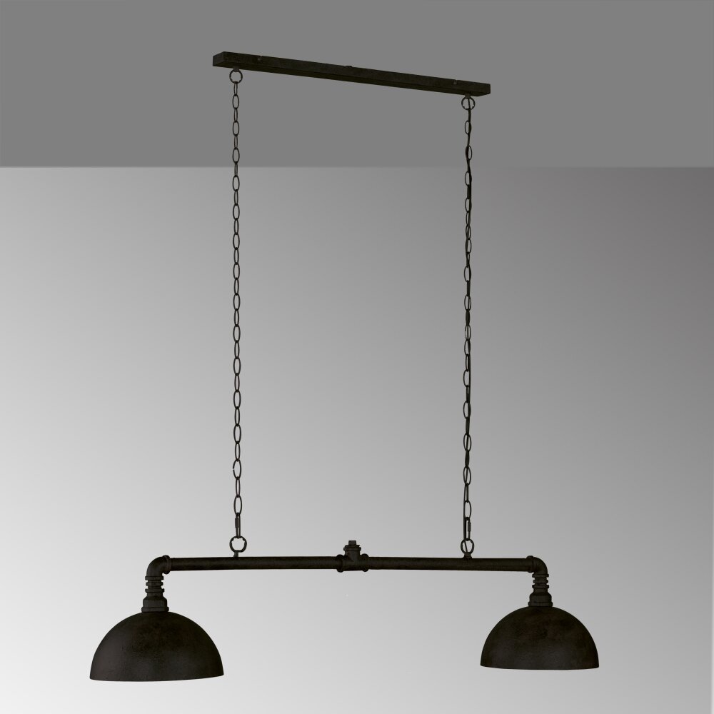 Fischer-Honsel Leitung Hanglamp Zwart, 2-lichts main product photo