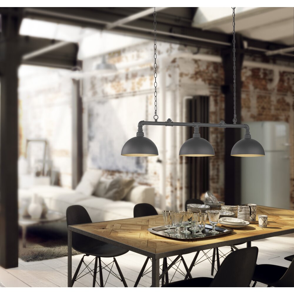 Fischer-Honsel Leitung Hanglamp Zwart, 3-lichts main product photo