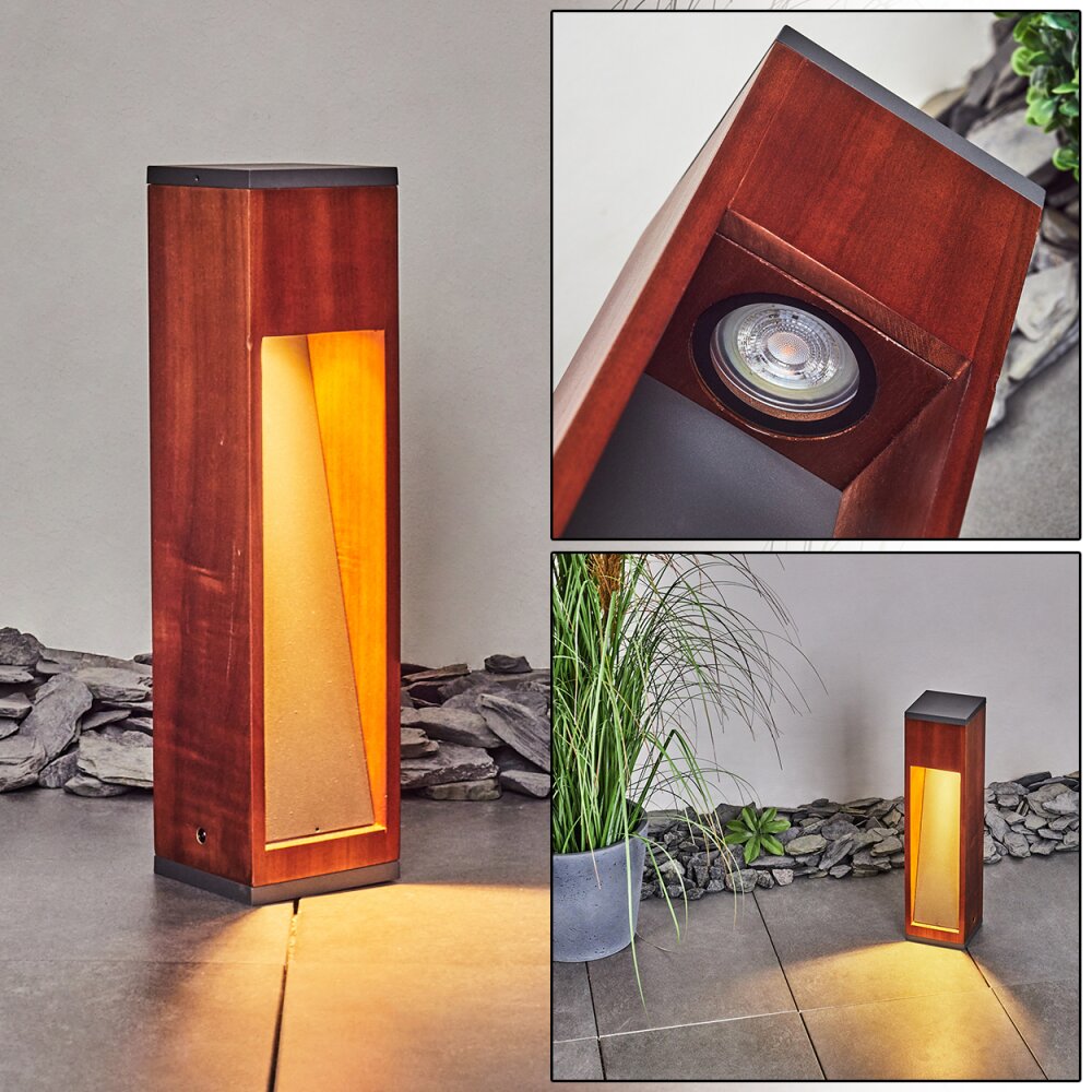 Byremo Padverlichting Hout donker, Zwart, 1-licht main product photo
