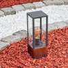 Kiwalik Sokkellamp Hout donker, Zwart, 1-licht