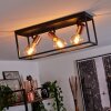 Malao Plafondlamp Roségoud, Zwart, 3-lichts