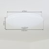 Langlois Plafondlamp Wit, 1-licht