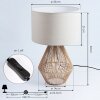 Canot Tafellamp Bruin, Natuurlijke kleuren, 1-licht