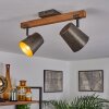Gressot Plafondlamp Natuurlijke kleuren, Nikkel mat, 2-lichts