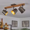 Gressot Plafondlamp Natuurlijke kleuren, Nikkel mat, 3-lichts