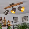 Gressot Plafondlamp Natuurlijke kleuren, Nikkel mat, 3-lichts
