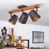 Gressot Plafondlamp Natuurlijke kleuren, Nikkel mat, 3-lichts