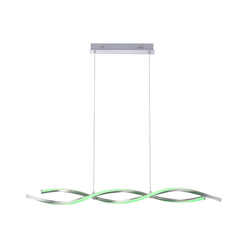 Leuchten-Direkt LOLAsmart-SWING Hanglamp LED Staal geborsteld, 2-lichts, Afstandsbediening, Kleurwisselaar main product photo